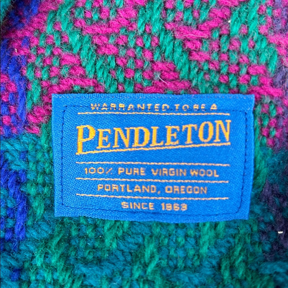 New Old Stock Pendleton 100% Virgin Wool Throw Woven Fringed Blanket Mint in Box - Picture 8 of 9